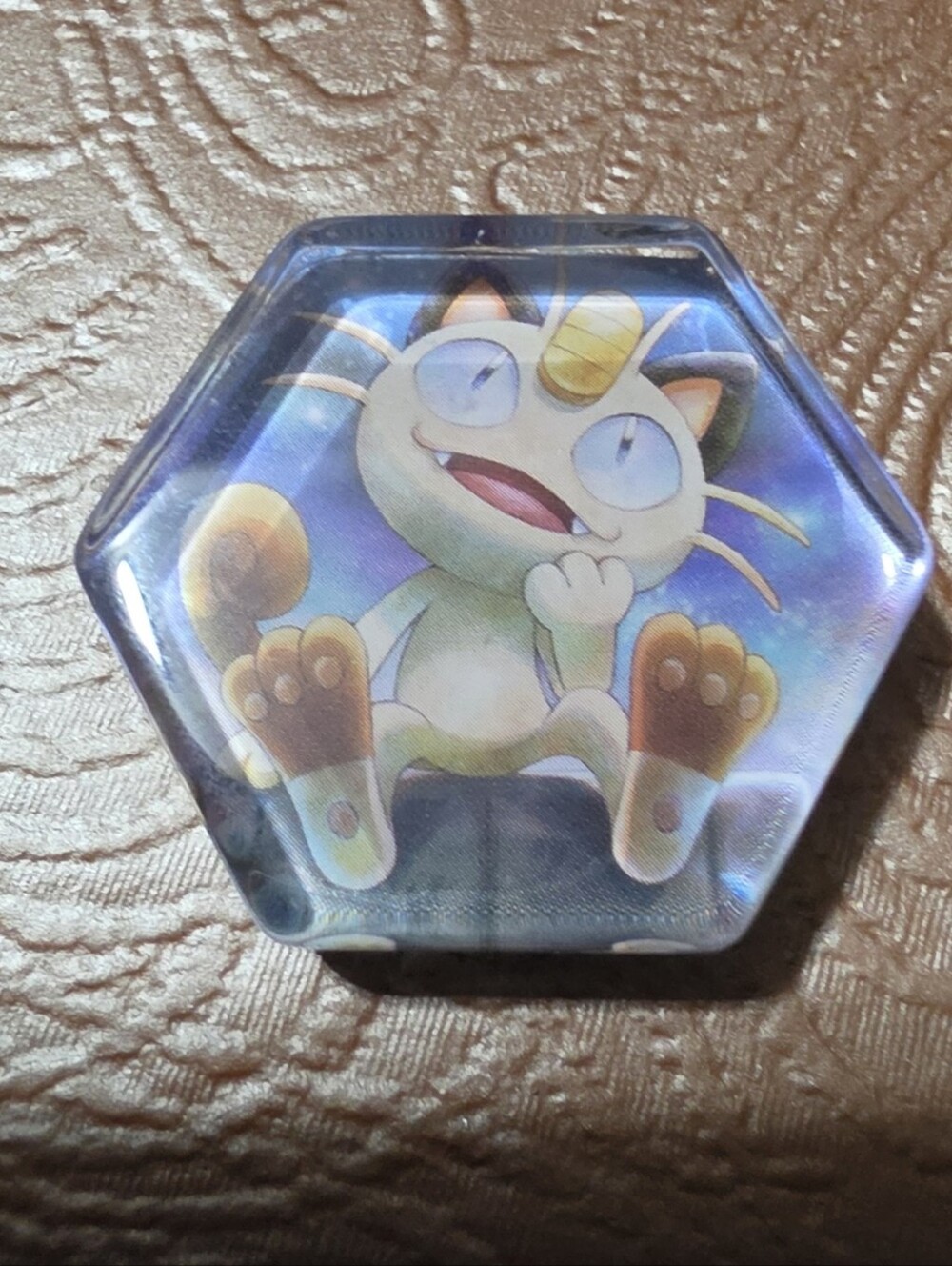 Pokemon Hexagonal Magnet Meowth Design